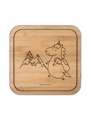 Mr. & Mrs. Panda Tischschoner Einhorn Bergsteiger ohne Spruch in Transparent