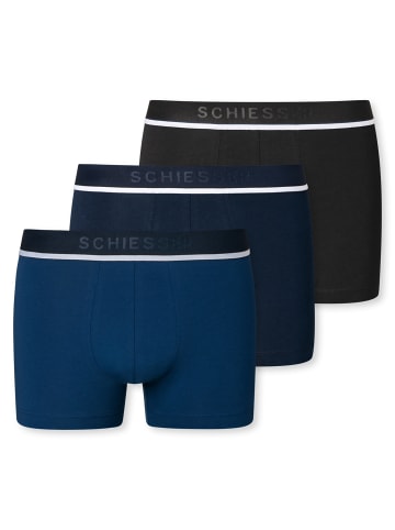 Schiesser Boxershort 3er Pack in Schwarz/Blau