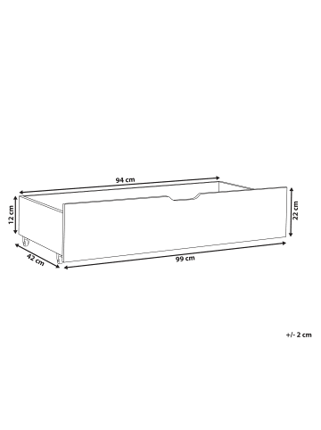 Beliani 2er-Set Doppelbett EPANEY in Braun