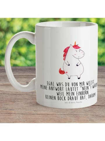 Mr. & Mrs. Panda Haferl Einhorn Wut mit Spruch in Weiß