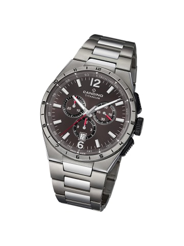 Candino Chronograph-Armbanduhr Candino Classic grau groß (ca. 43mm)
