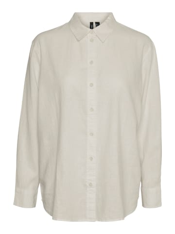 Vero Moda Hemd Basic Rundhals Bluse in Sand