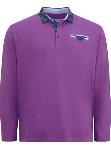 Charles Colby Langarm-Poloshirt EARL WYETT in pink