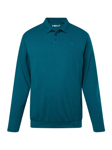 Men Plus Poloshirt in rauchblau