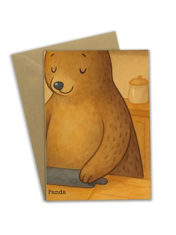 Mr. & Mrs. Panda babykarte Oma Backen Design ohne Spruch in Weiß