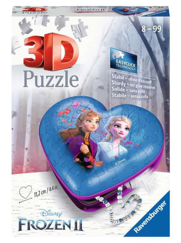 Ravensburger Konstruktionsspiel Puzzle 54 Teile 3D Puzzle Herzschatulle Disney Frozen 2 8-99 Jahre in bunt
