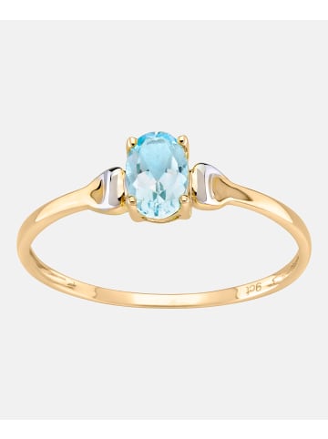 Diamant L'éternel Ring aus 375 Gelbgold mit Topas