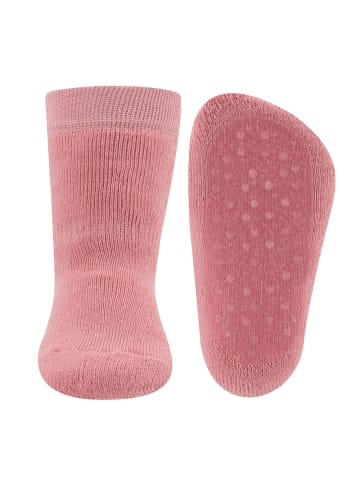 ewers 2er-Set Stoppersocken Uni in altrosa-grau