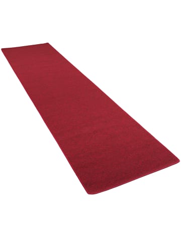 Snapstyle Feinschlingen Velour Läufer Teppich Strong in Rot