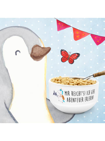 Mr. & Mrs. Panda Bowlschale Einhorn Bergsteiger mit Spruch in Weiß