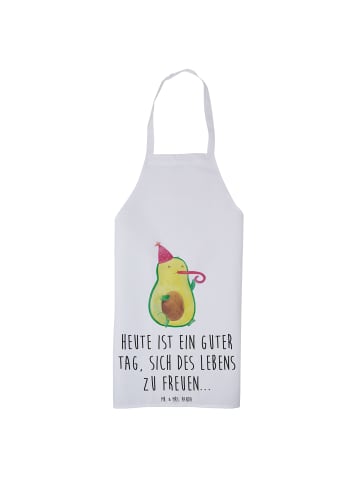 Mr. & Mrs. Panda Küchenschürze Avocado Feier mit Spruch in Weiß