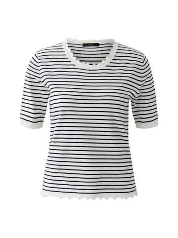 Oui Pullover in white blue