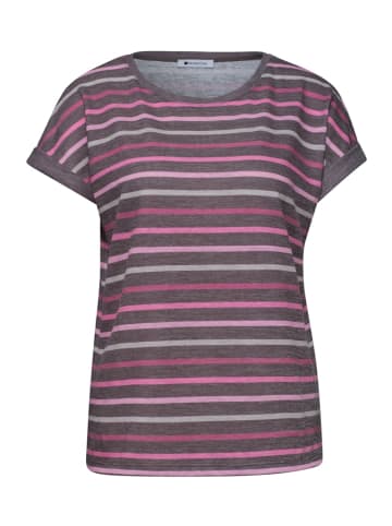 Street One Dropped Shoulder Shirt mit Streifen in Braun