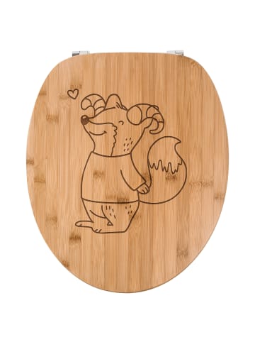 Mr. & Mrs. Panda Holz WC Sitz Widder Astologie ohne Spruch in Transparent