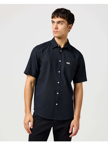 Wrangler Kurzarmhemd 1 Pocket in Black