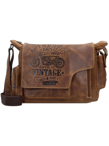 Greenburry Vintage Cafe-Racer Messenger Leder 39 cm in braun