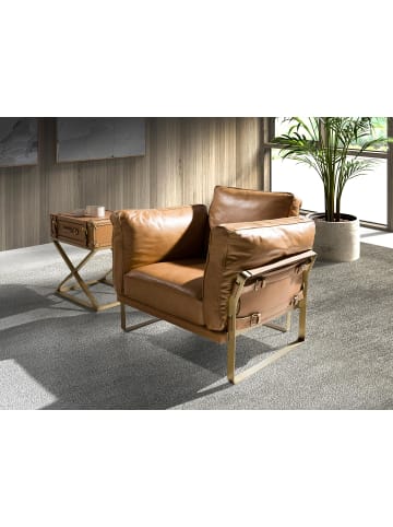 Angel Cerdá Sessel 5169 in Kamel / Gold – (B)97 x (H)88 x (T)82 cm