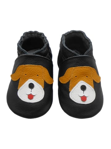 Basrakids Baby Krabbelschuhe aus Leder, weiche Lauflernschuhe mit rutschfester Sohle 