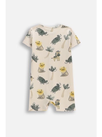 Coccodrillo Kurzbeiniger Baumwollstrampler in ecru