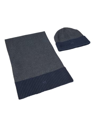 Camel Active Strickmütze und Schal in camel active Geschenkbox in Nachtblau