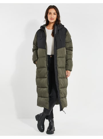 Threadbare Wintermantel THB Ladies Long Line Jacket Luxe in Khaki