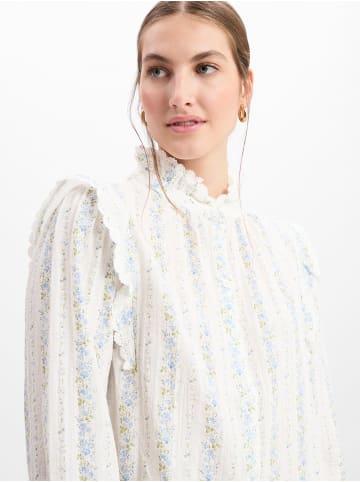 Marie Lund Bluse in ecru blau