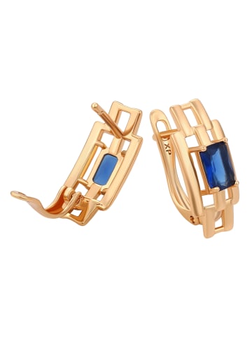 gaya Women Earrings in Rose Gold Navy