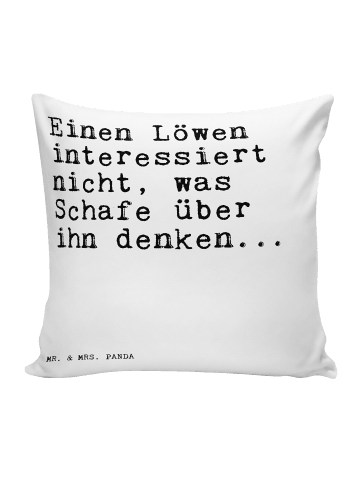 Mr. & Mrs. Panda Deko Kissen Einen Löwen interessiert nicht,... ... in Weiß