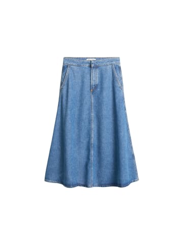 Marc O'Polo Wadenlanger Jeansrock A-Shape in Bright Blue