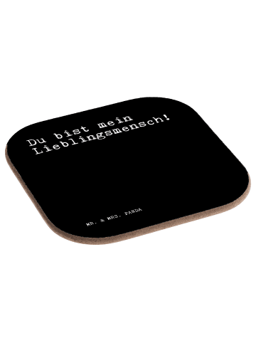 Mr. & Mrs. Panda Bierdeckel Du bist mein Lieblingsmensch! mit Sp... in Schwarz