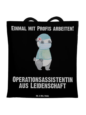 Mr. & Mrs. Panda Beutel Operationsassistentin Leidenschaft mit S... in Schwarz
