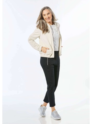 GOLDNER Blouson mit klassischen Details in stein