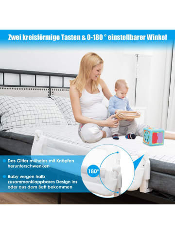 COSTWAY Bettgitter in Weiß