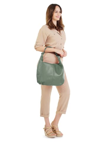 Cluty Shopper echt Leder in grün