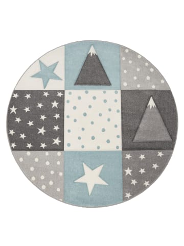 KADIMA DESIGN Kinderteppich Patchwork in Blau