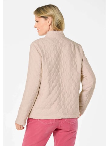 GOLDNER Lässige Baumwolljacke mit Stehkragen in stein