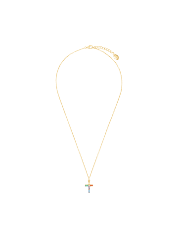 s.Oliver Kette mit Anhänger Silber 925, 14ct gelbvergoldet in Gold