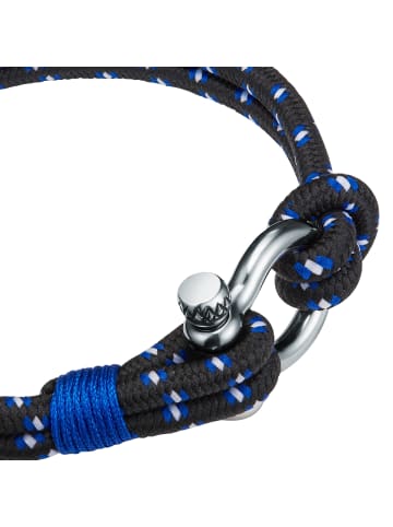 True Rebels Armband aus Edelstahl in blau