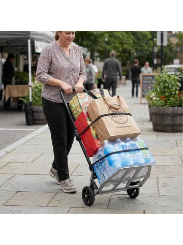 relaxdays Sackkarre in Silber/ Schwarz - 120 kg