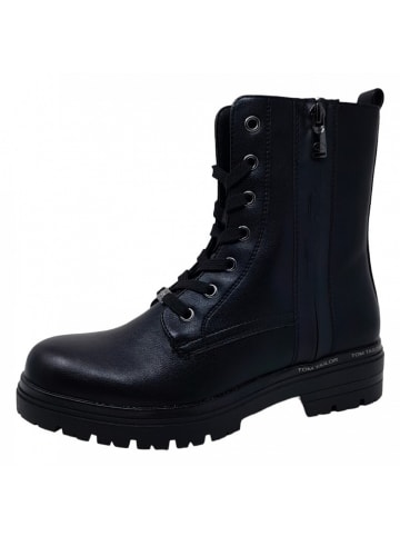Tom Tailor Schnürstiefel  in Schwarz