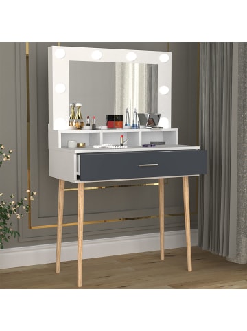 ebuy24 Konsolentisch LindasST  Anthrazit 80 x 40 cm