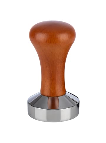 Buddy's Bar Tamper mit Matte in Braun, Maße: 5,1x5,1x9 cm