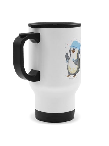Mr. & Mrs. Panda Trinkbecher Pinguin Duschen ohne Spruch in Weiß