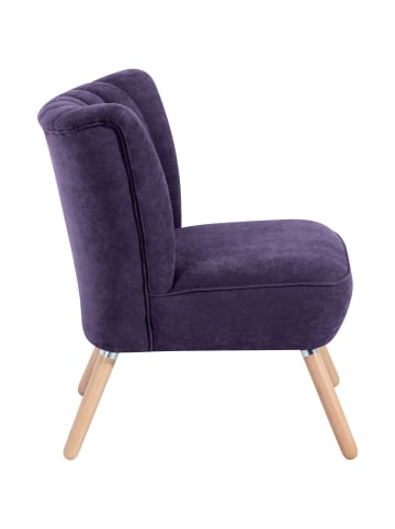 58 aufm Kessel SESSEL Kadisha Bezug Velourstoff Buche natur / violett