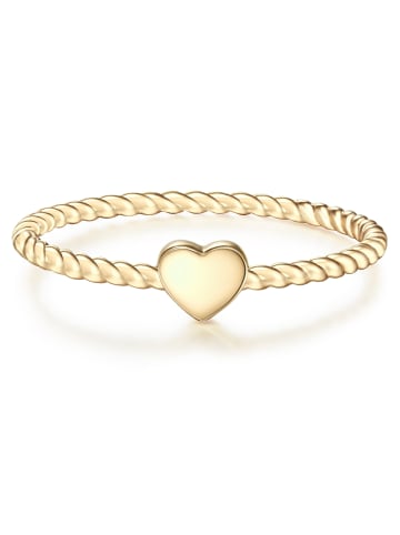 Glanzstücke München Ring Herz aus Sterling Silber in gelbgold