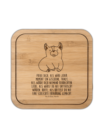 Mr. & Mrs. Panda Untersetzer Corgie mit Spruch in Transparent