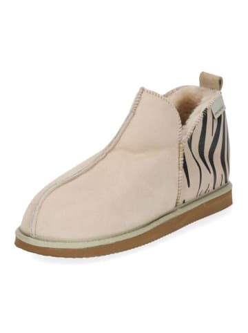 Shepherd Hausschuhe in Beige/Schwarz