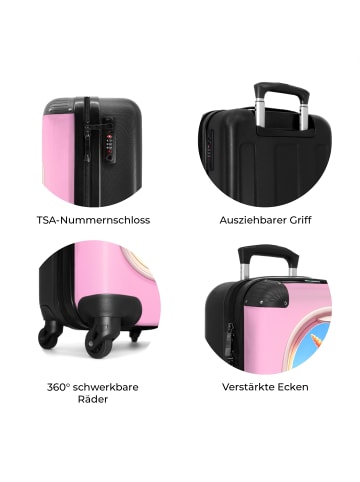 NoBoringSuitCases Suitcase, Handgepäck, Koffer, Trolley, Reisekoffer Rosa Flugzeugdesign