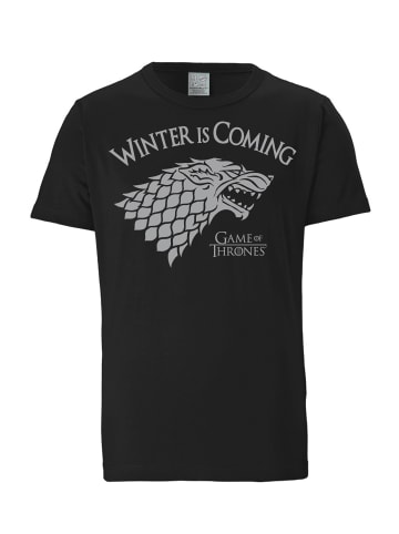 Logoshirt T-Shirt Game of Thrones - Winter Is Coming in schwarz