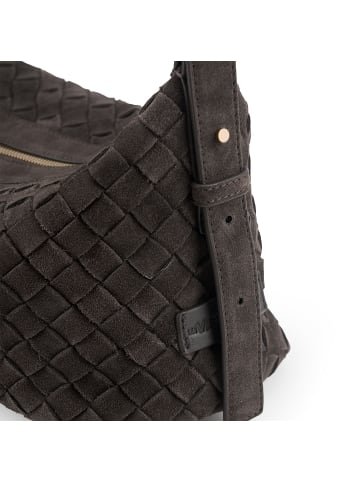 Les Visionnaires Marie Schultertasche Leder 38 cm in dark brown